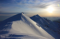 雪山の朝