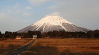 夕焼けの伯耆富士